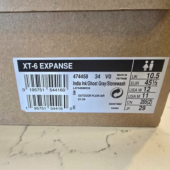 SALOMON SportsStyle Sneakers XT-6 EXPANSE L47445800 India Ink Mens 11 NEW - Picture 9 of 9